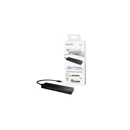 LogiLink Ultra-Slim USB-C 3.1 Hub - 4-Port USB Hub for Ultimate Connectivity